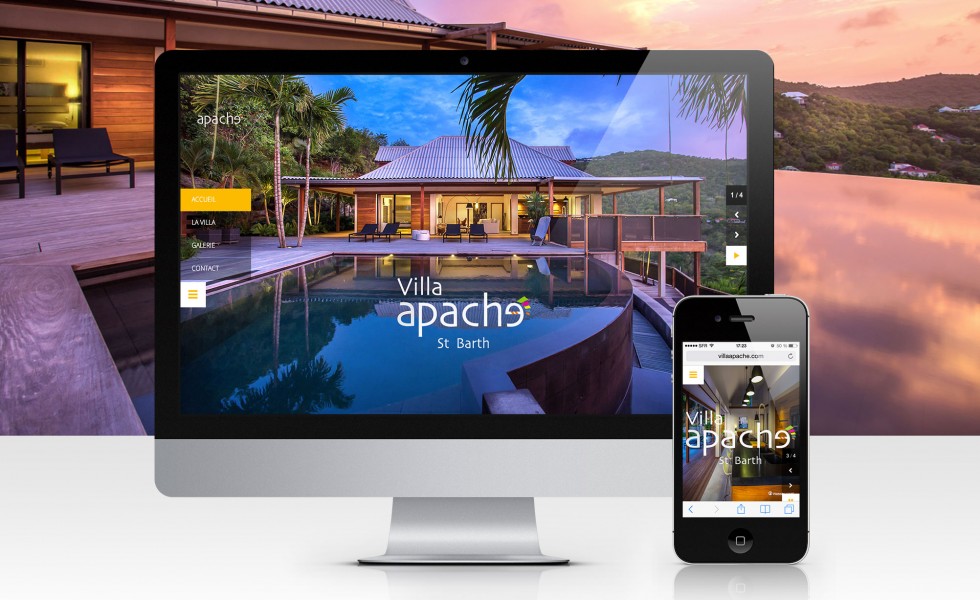 Création site internet villa saint barth apache st jean saint barth